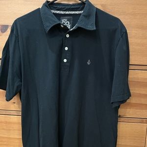 Volcom black casual polo shirt